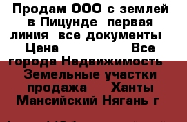 Продам ООО с землей в Пицунде, первая линия, все документы › Цена ­ 9 000 000 - Все города Недвижимость » Земельные участки продажа   . Ханты-Мансийский,Нягань г.